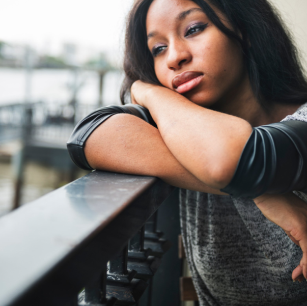 depressed woman