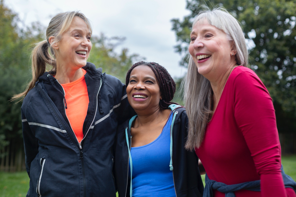 Medium shot women active menopause